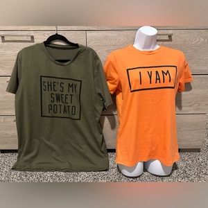 Couples Thanksgiving T-shirts. S/XXL